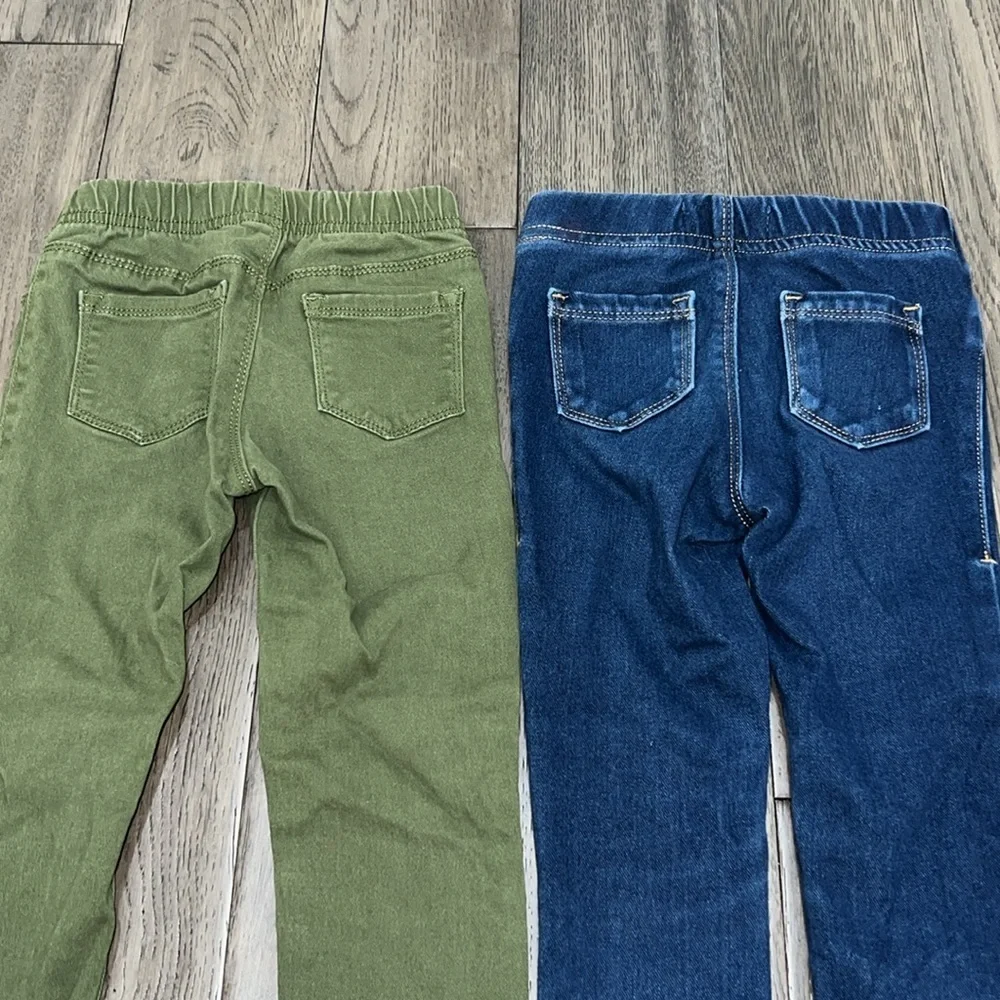 Old Navy girls distressed jeggings with zippers